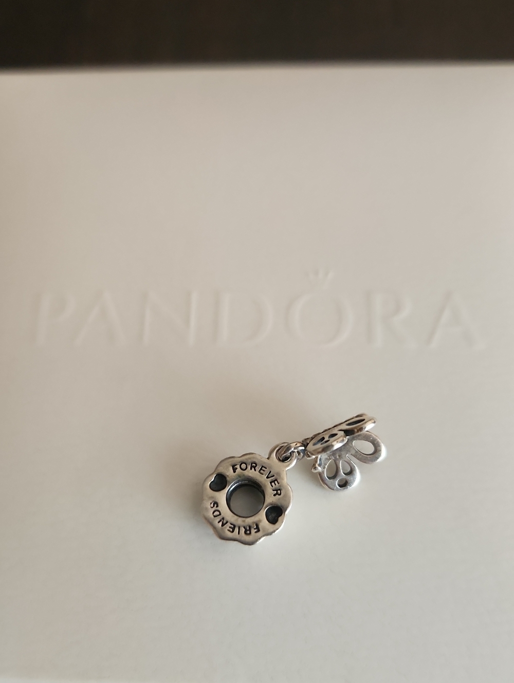 Pandora Silver Friends Forever Butterfly Dangle Charm 🩶💮